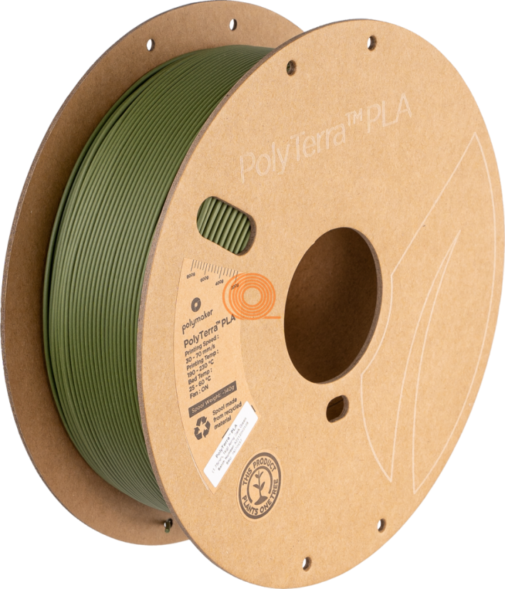 Filament Polymaker PolyTerra PLA Armee Dunkelgrün [1,75mm, 1kg]