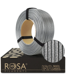 Filament ROSA3D PETG Standard HS GLITTER Briliantowy Srebrny Refill [1,75mm, 1kg]