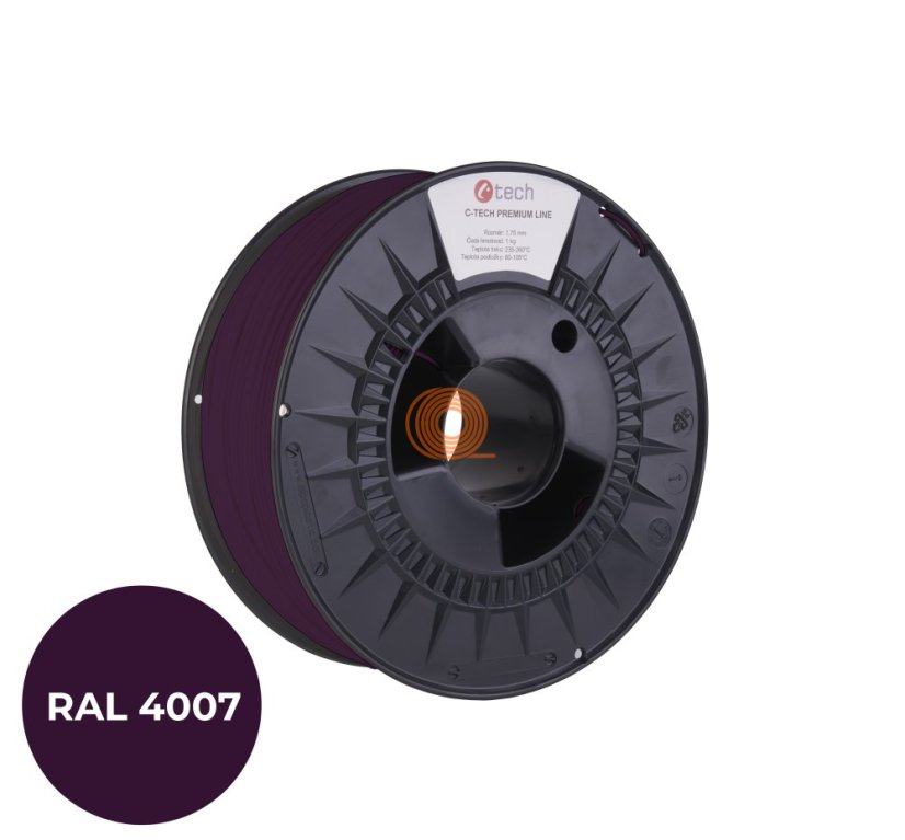 Filament C-TECH Premium Line PETG Purpurowo-fioletowy [1,75mm, 1kg]