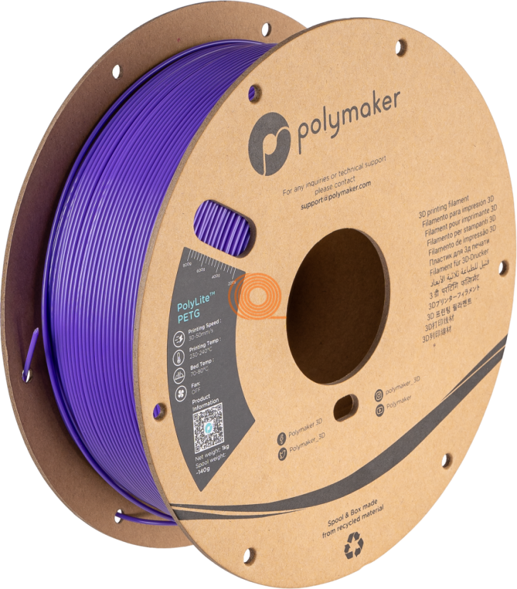 Filament Polymaker PolyLite PETG Violett [1,75mm, 1kg]