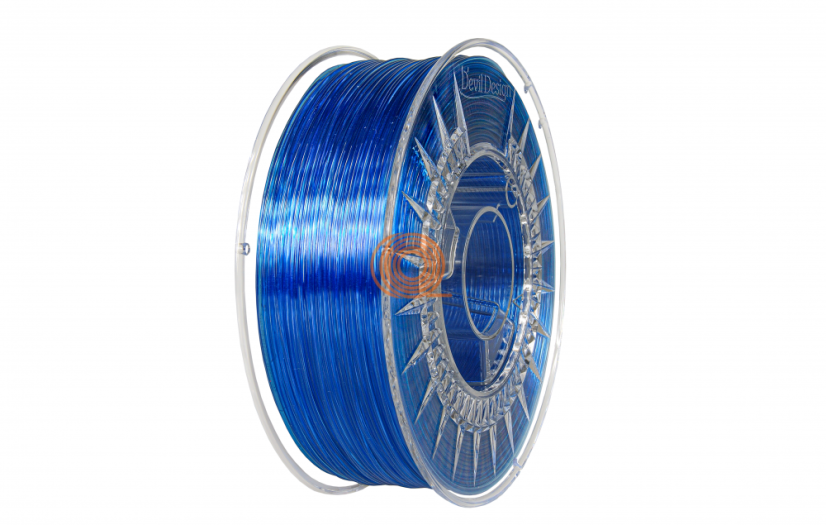 Filament DevilDesign PETG Super Modrá Transparentní [1,75mm, 1kg]