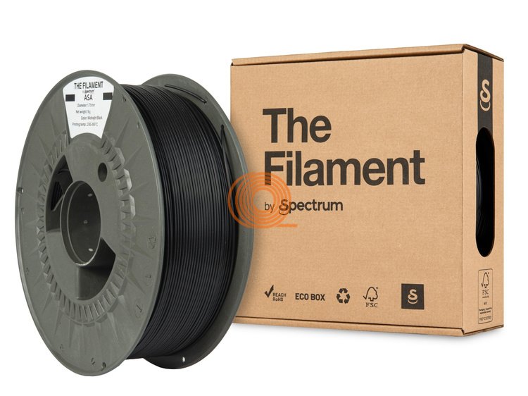 Filament TheFilament ASA Polnočná Čierna [1,75mm, 1kg]