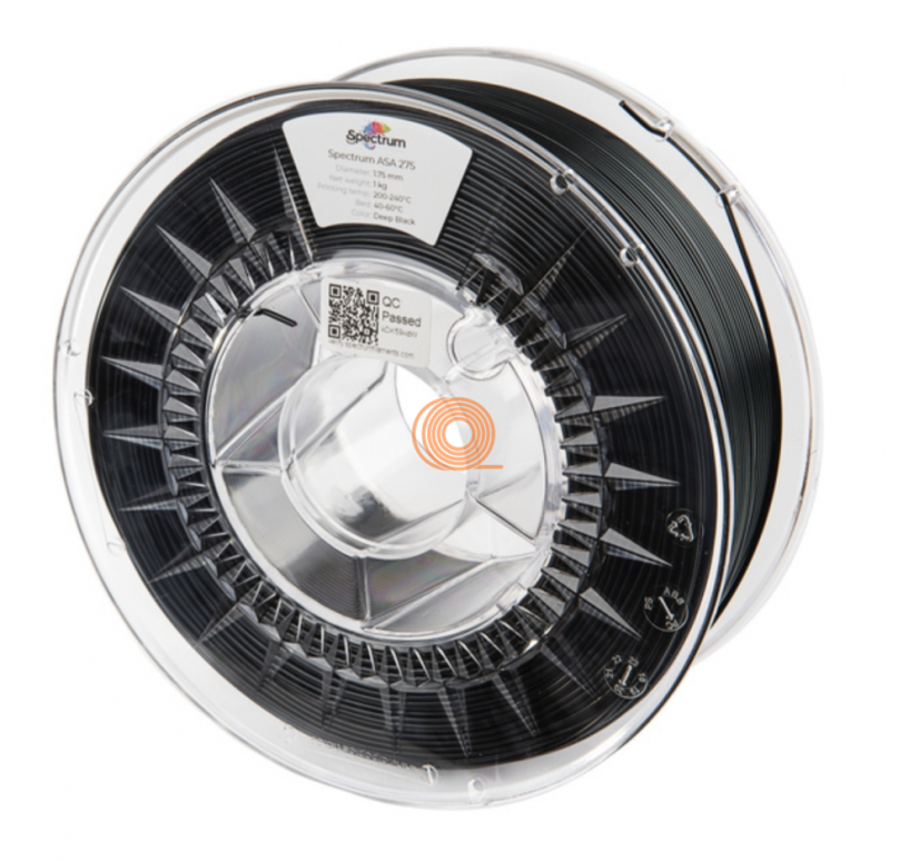 Filament Spectrum ASA 275 Tmavě Černá [1,75mm, 1kg]