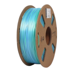 Filament Gembird SILK Rainbow Modrá/Zelená [1,75mm, 1kg]