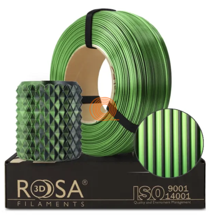 Filament ROSA3D SILK Magic Mistyczna Zieleń Refill [1,75mm, 1kg]
