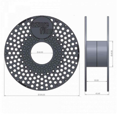 Filament AzureFilm SILK Fioletowy [1,75mm, 1kg]