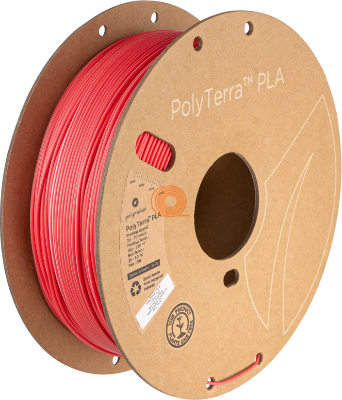 Filament Polymaker PolyTerra PLA Dualní Plameňáková (Růžová-Červená) [1,75mm, 1kg]