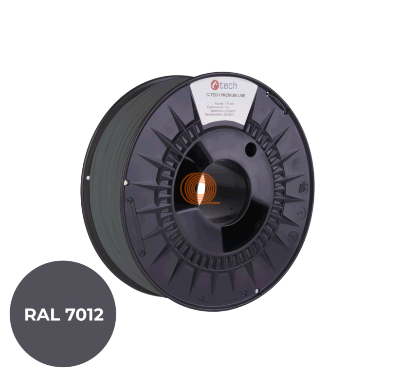 Filament C-TECH Premium Line FLEX Čedičová Šedá [1,75mm, 1kg]
