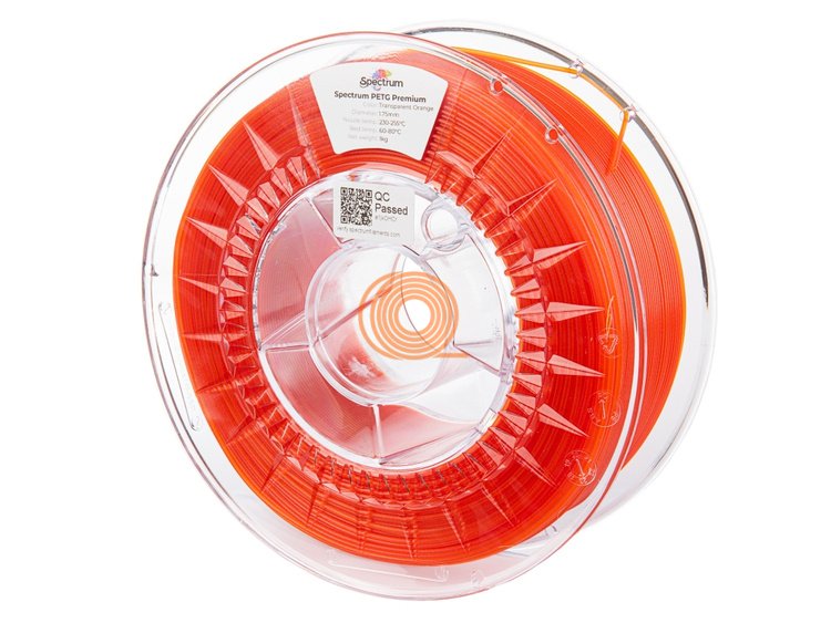 Filament Spectrum PET-G Premium Transparent Orange [1,75mm, 1kg]