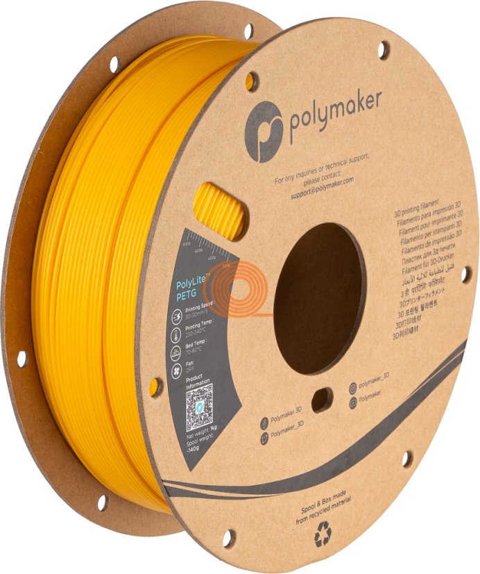 Filament Polymaker PolyLite PETG Žlutá [1,75mm, 1kg]