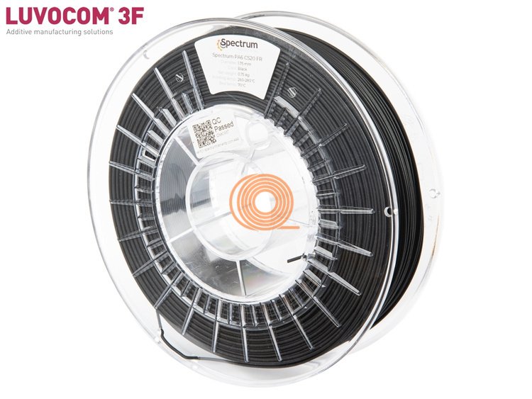 Filament Spectrum NYLON PA6 CS20 FR Černá [1,75mm, 0.75kg]