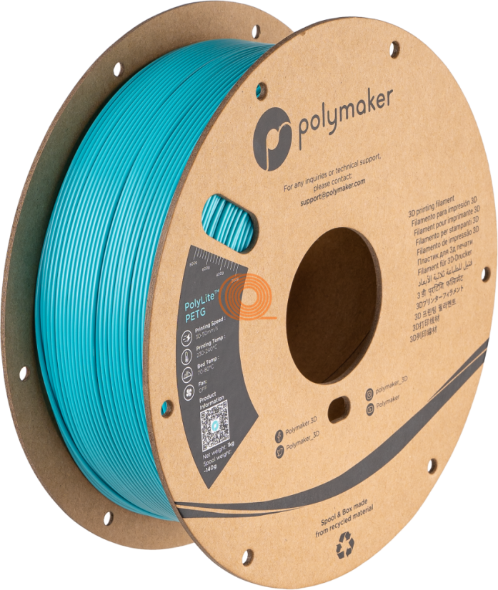 Filament Polymaker PolyLite PETG Tyrkysová [1,75mm, 1kg]