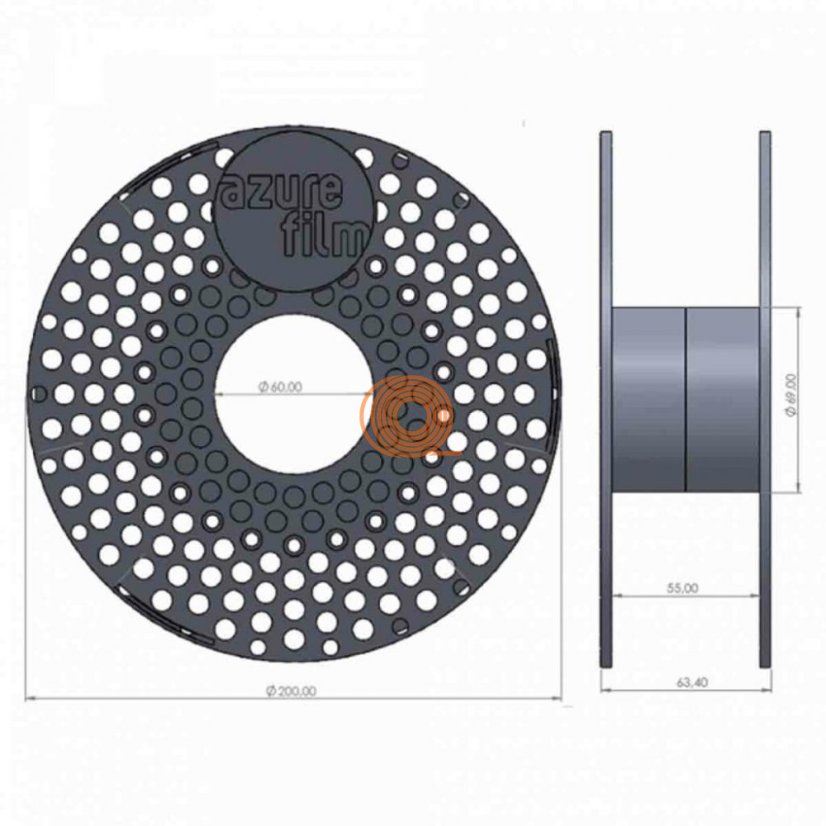 Filament AzureFilm PLA Třpytivě Přírodní [1,75mm, 1kg]