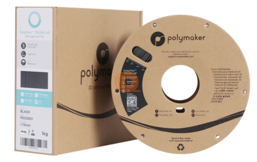 Filament Polymaker PolyFlex TPU-95A Vysokorychlostní Černá [1,75mm, 1kg]