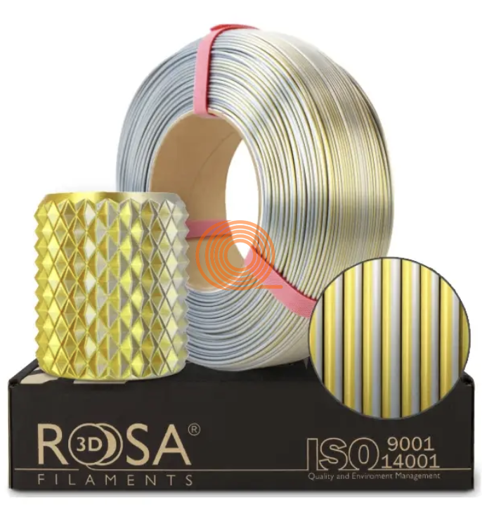 Filament ROSA3D SILK Magic Zlatá-Stříbrná Refill [1,75mm, 1kg]