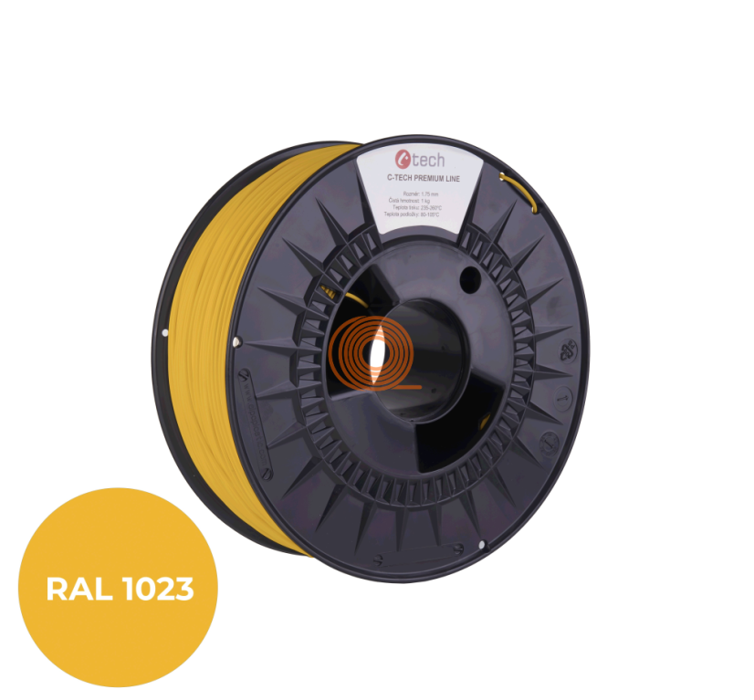Filament C-TECH Premium Line FLEX Dopravní Žlutá [1,75mm, 1kg]
