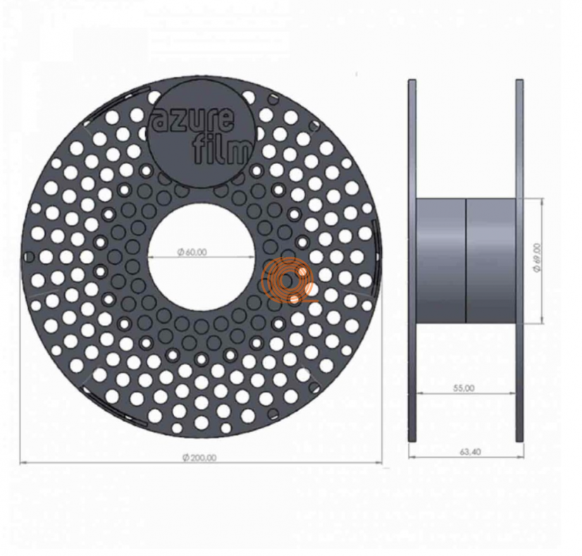 Filament AzureFilm SILK Aquamarine [1,75mm, 1kg]