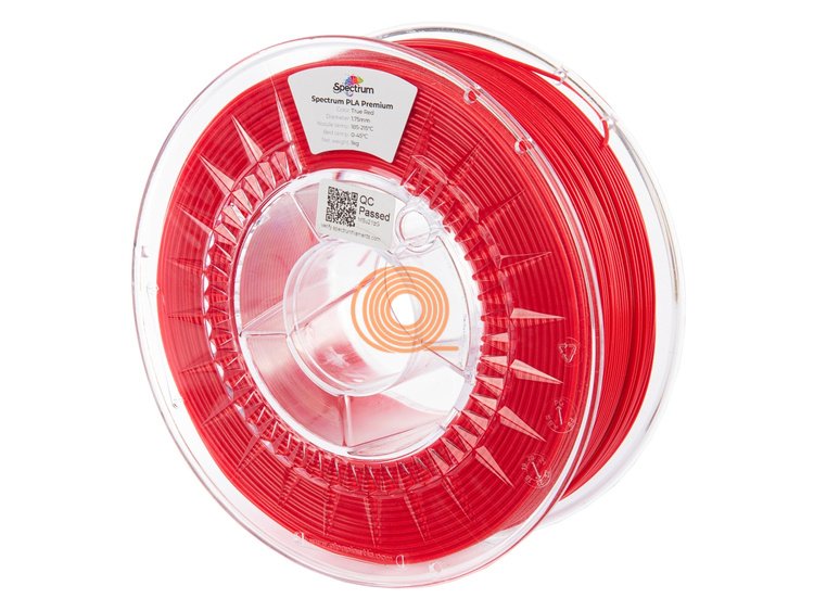 Filament Spectrum PLA Premium Pravá Červená [1,75mm, 1kg]