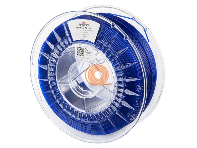 Filament Spectrum PC 275 Transparent Blue [1,75mm, 1kg]
