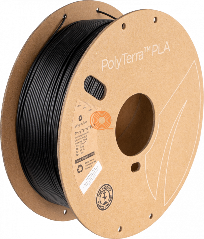 Filament Polymaker PolyTerra PLA Charcoal Black [1,75mm, 1kg]