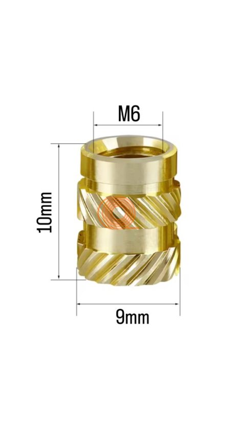 Tepelná závitová vložka (heat insert) M6