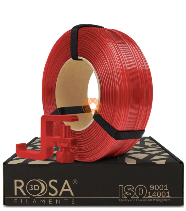 Filament ROSA3D PCTG Červená Transparentní Refill [1,75mm, 1kg]