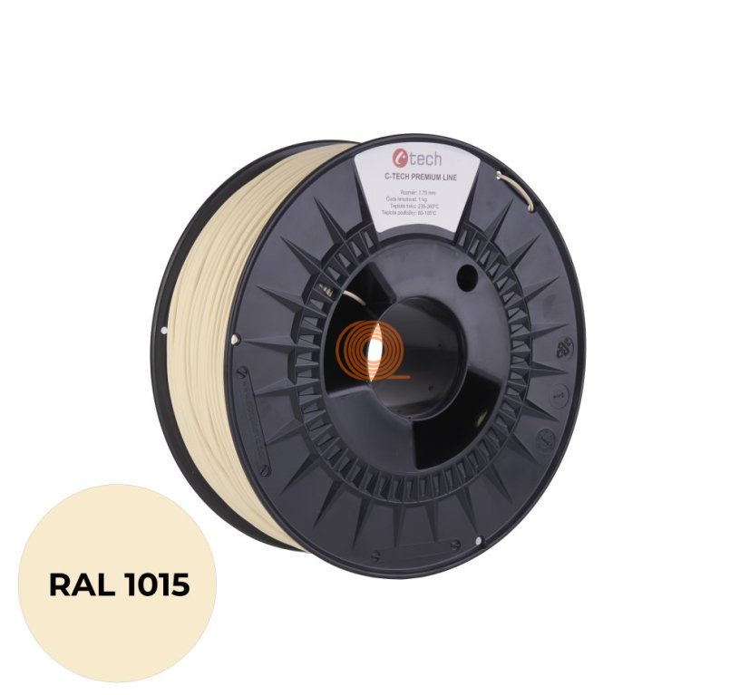 Filament C-TECH Premium Line PETG Elephant Bone Light [1,75mm, 1kg]