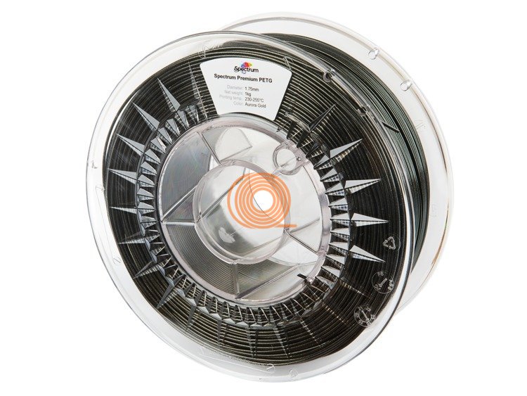 Filament Spectrum PET-G GLITTER Zlatá Aurora [1,75mm, 1kg]
