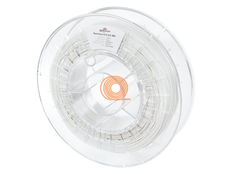 Filament Spectrum S-Flex TPU-98A Polar White [1,75mm, 0.5kg]