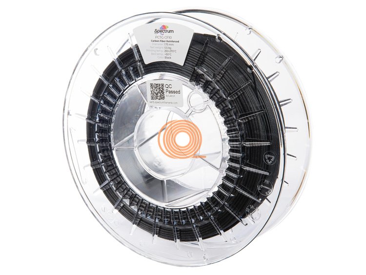 Filament Spectrum PCTG CF10 Carbonově Černá [1,75mm, 0.5kg]
